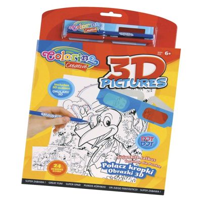 Набір для дитячої творчості Чарівна книжечка З'єднай точки 3D Colorino 12 малюнків (31905PTR)