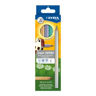 Олівці кольорові Fila Lyra Super ferby metallic максі 6 кольорів (L3721062)