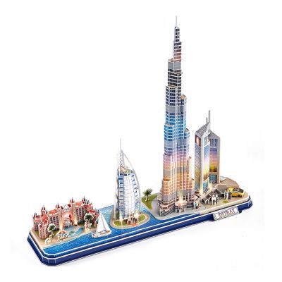 Тривимірний пазл CubicFun City line Дубай із LED-підсвічуванням (L523h)