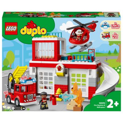 Конструктор LEGO DUPLO Пожежне депо та гелікоптер (10970)