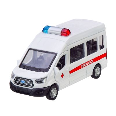 Автомодель Автопром Ford Transit Police car білий з червоною смугою (4373/2)