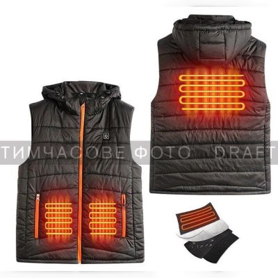 Жилет з підігрівом 2E Heat Power Plus Black, розмір M (2E-HVHPPM-BK)