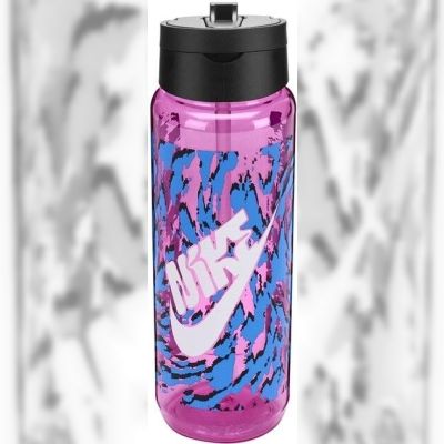 Пляшка Nike TR RENEW RECHARGE STRAW BOTTLE 24 OZ 709 мл (рожевий/чорний) (N.100.7643.660.24)