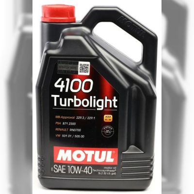 Моторна олива Motul 4100 Turbolight, 10W40 5 л (108645)