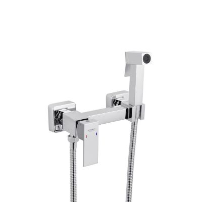 Змішувач для біде Kroner KRP Edelstahl Kubus-CHR052 з гігієнічним душем