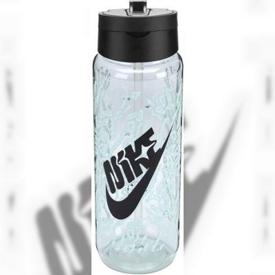 Пляшка Nike TR RENEW RECHARGE STRAW BOTTLE 24 OZ 709 мл (чорний/зелений) (N.100.7643.301.24)