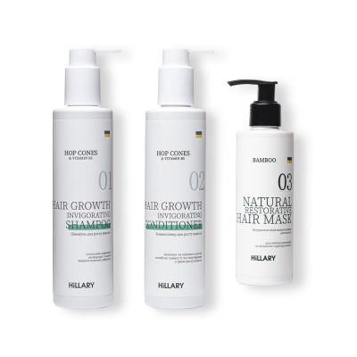 Набір Hop Cones & B5 Hair Growth Invigorating + Натуральна маска Bamboo