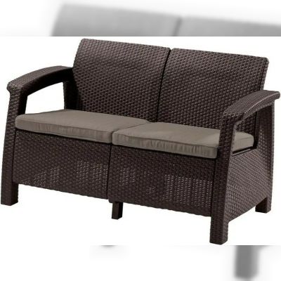 Диван садовий Keter Corfu II Love Seat, коричневий (223214)
