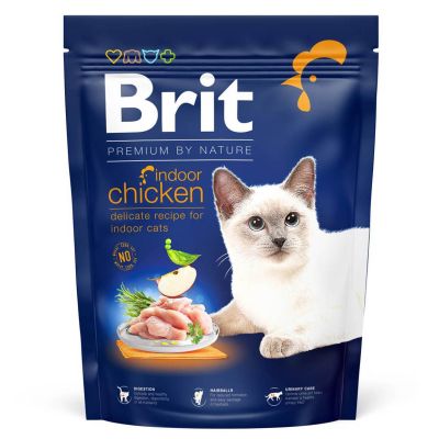 Сухий корм для котів, які живуть у приміщенні Brit Premium by Nature Cat Indoor 300 г (курка)