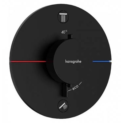 Термостат Hansgrohe ShowerSelect Comfort S 15554670 для 2-х споживачів, чорний матовий