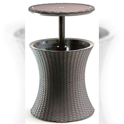 Стіл-бар Keter Cool Bar Rattan, сірий (7290103660550)