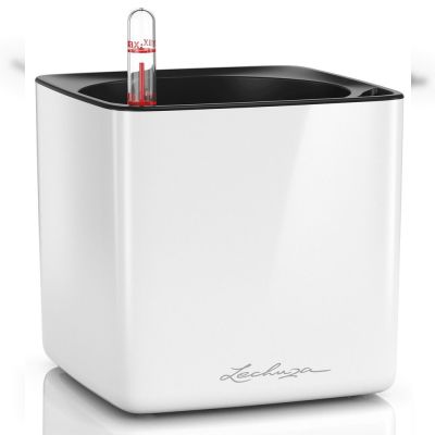 Вазон Lechuza Cube Glossy 16 (білий) (13520)