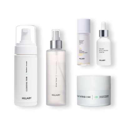 Сонцезахисна сироватка SPF 30 з вітаміном С + Базовий набір для догляду за шкірою обличчя сухого типу
