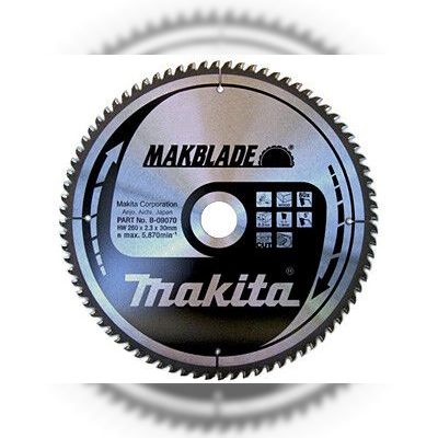 Пильний диск Makita MAKBlade по дереву 250x30 72T (B-09064)
