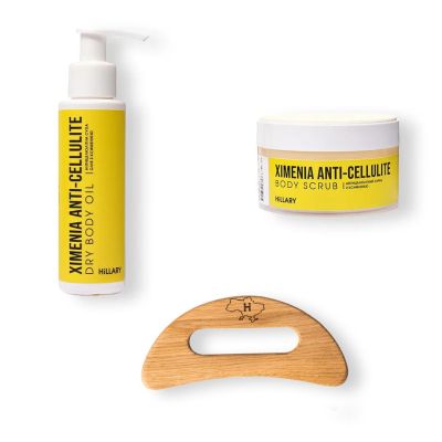 Шкребок гуаша для тіла + Антицелюлітні засоби Хimenia Anti-cellulite