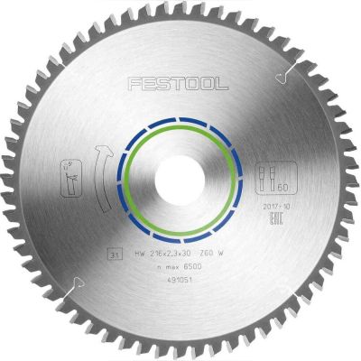 Диск пиляльний ALUMINIUM/PLASTICS HW 216x2.3x30 мм TFneg60 Festool (491051)