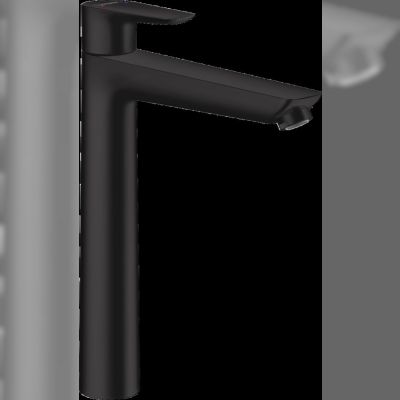 Змішувач для раковини Hansgrohe Talis E 240 одноважільний, зі зливним гарнітуром, матовий чорний (70802)