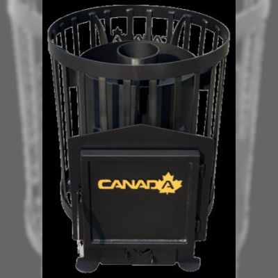 Піч для лазні CANADA Бочка 15 м.куб. без виносу зі склом (PBS-CB15-00)