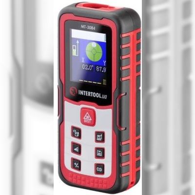 Далекомір лазерний Intertool 40 м кольоровий дисплей (MT-3084)