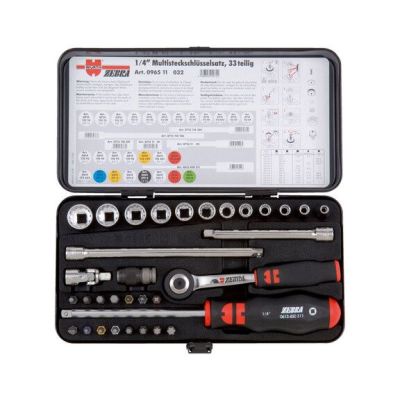 Набір торцевих головок Wurth Zebra MULTI 1/4" 33 предмети (096511032)