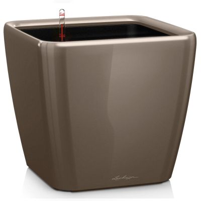 Вазон Lechuza Quadro Premium LS 35 (сіро-коричневий) (16165)