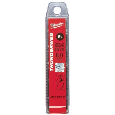 Свердло по металу Milwaukee THUNDERWEB HSS-G, 12,0Х151 мм, 5 шт. (4932352403)