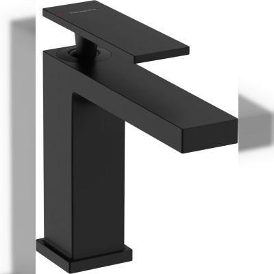 Змішувач для умивальника Hansgrohe Tecturis E 110 одноважільний, push-open, EcoSmart, чорний матовий (73010670)