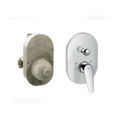 Змішувач для ванни Hansgrohe Novus + прихована частина Hansgrohe Focus S (71047000+31741180)