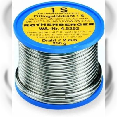 Припій Rothenberger для роботи з фітингами 1S L-SN AG5, котушка 250 г (4_5252)