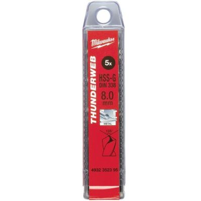 Свердло по металу Milwaukee THUNDERWEB HSS-G, 13,0Х151 мм, 5 шт. (4932352405)