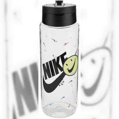 Пляшка Nike TR RENEW RECHARGE STRAW BOTTLE 24 OZ 709 мл (прозорий/чорний) (N.100.7643.968.24)