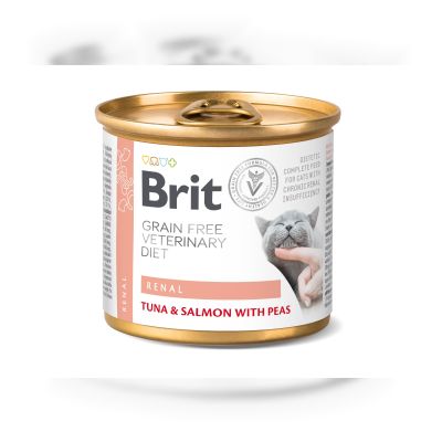 Вологий корм Brit VetDiets Renal для котів із хронічною нирковою недостатністю 200 г