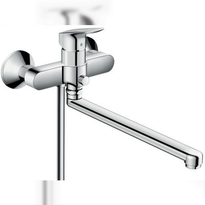 Змішувач для ванни Hansgrohe Logis, з довгим виливом, хром (71402000)