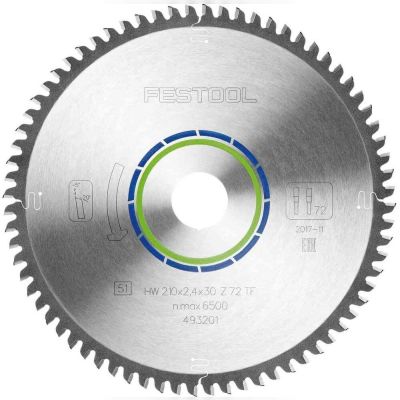 Диск пиляльний ALUMINIUM/PLASTICS HW 210x2.4x30 мм TF72 Festool (493201)