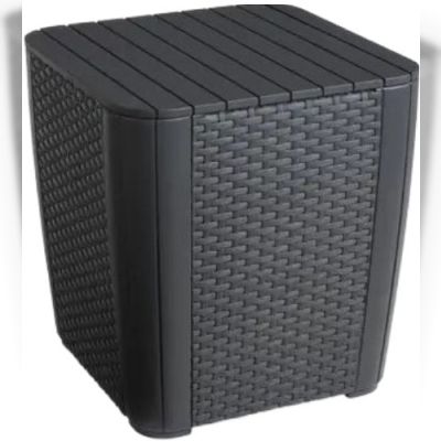 Садовий ящик-стіл Keter Luzon Flat Wicker, графіт (247630)