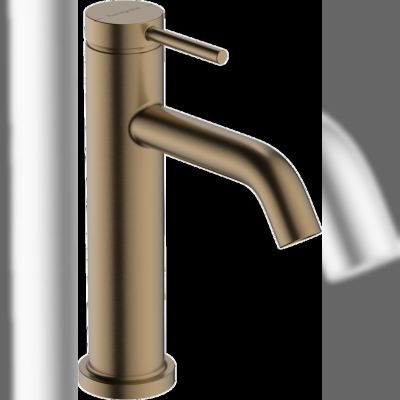 Змішувач для умивальника Hansgrohe Tecturis S 110 одноважільний, push-open, шліфована бронза (73310140)