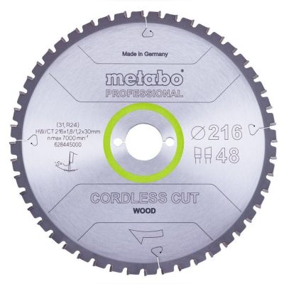 Диск пильний Metabo CordlessCutProf 216x30 28WZ 5neg (628444000)
