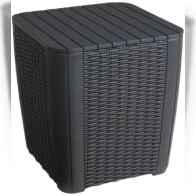 Садовий ящик-стіл Keter Luzon round wicker, графіт (223934)