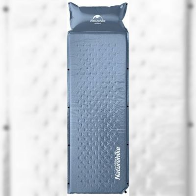 Килимок самонадувний Naturehike з подушкою NH15Q002-D 25мм блакитний (6927595782583)