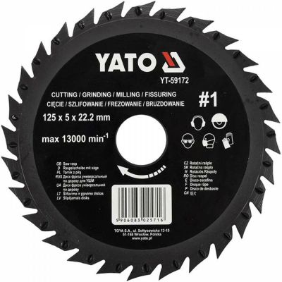 Диск-фреза шліфувально-відрізний YATO YT-59172