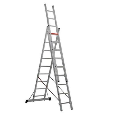 Трьохсекційна драбина VIRASTAR Triomax Pro 3x9 ступенів TS199