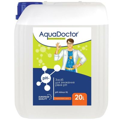 Рідкий засіб для зниження pH AquaDoctor pH Minus HL (Соляна 14%) 20 л (19513)