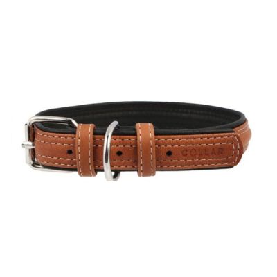 Нашийник Collar шкіряний «Soft» (Софт) 38-49 см / 25 мм (коричневий)