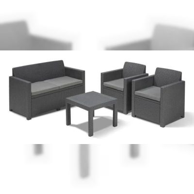 Комплект садових меблів Keter Alabama Set, графіт (213968)
