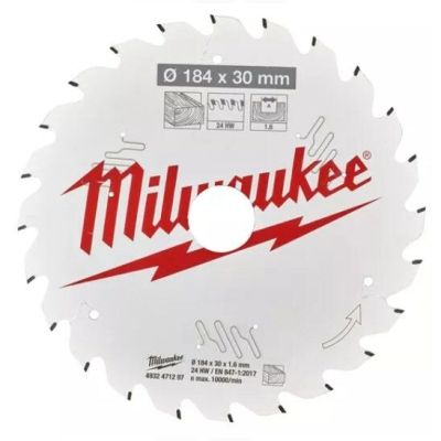 Пильний диск Milwaukee PFTE 184х30х1.6мм 24 зубів (4932471297)