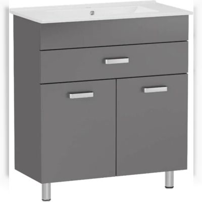 Тумба універсальна RJ VELUM-L з умивальником, 60 см (RJFU037-4160GRSET(RJFU037-4160GR+RZJ610))