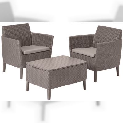 Набір садових меблів Allibert Salemo Balcony Set, бежевий (8711245155319)