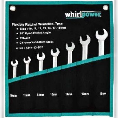 Набір ключів комбінованих тріскачка Whirlpower 10-19 мм, 7 шт. (23632)
