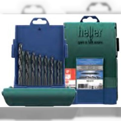 Набір мітчиків Heller машинних форма B HSS-G М3-4-5-6-8-10-12 і свердел 2.5/3.3/4.2/5.0/6.8/8.5/10.2 мм 14шт (27894)