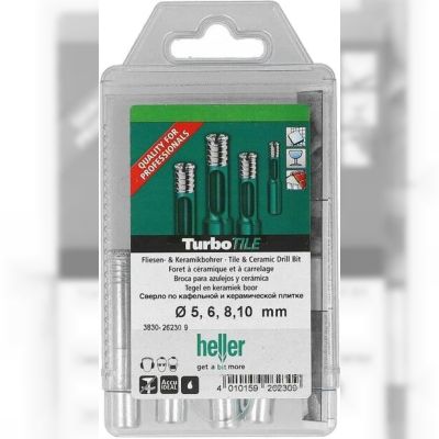 Набір трубчастих свердл HELLER TurboTile 5, 6, 8,10 мм (26230)